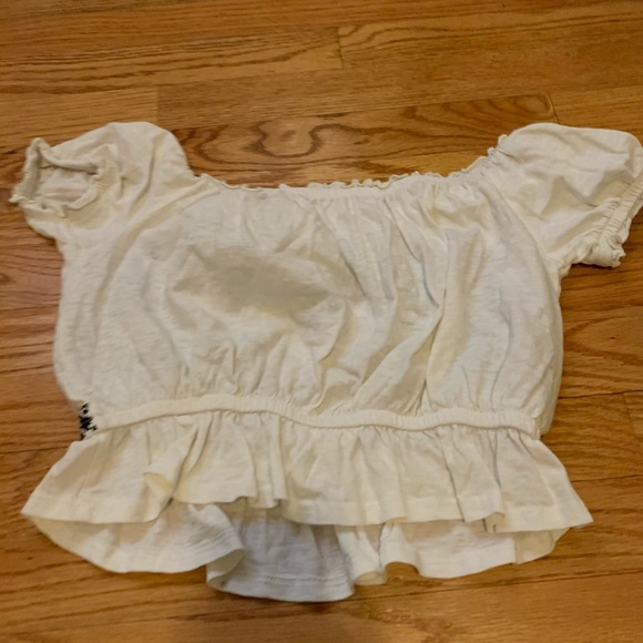 Black & white American eagle off the shoulder top - Picture 5 of 5